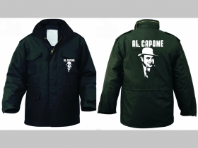 Al Capone   Zimná bunda M-65 čierna, čiastočne nepremokavá, zateplená odnímateľnou štepovanou podšívkou-Thermo Liner pripevnenou gombíkmi 